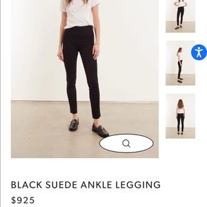 SPRWMA BLACK SUEDE ANKLE LEGGING